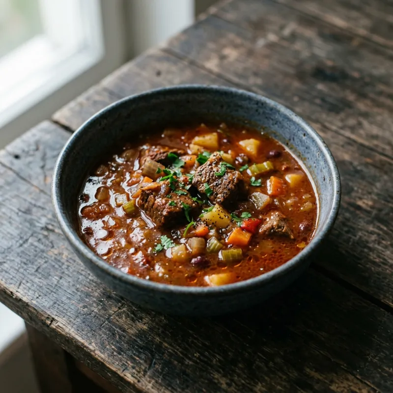 Gulaš od junetine uz minestrone supu